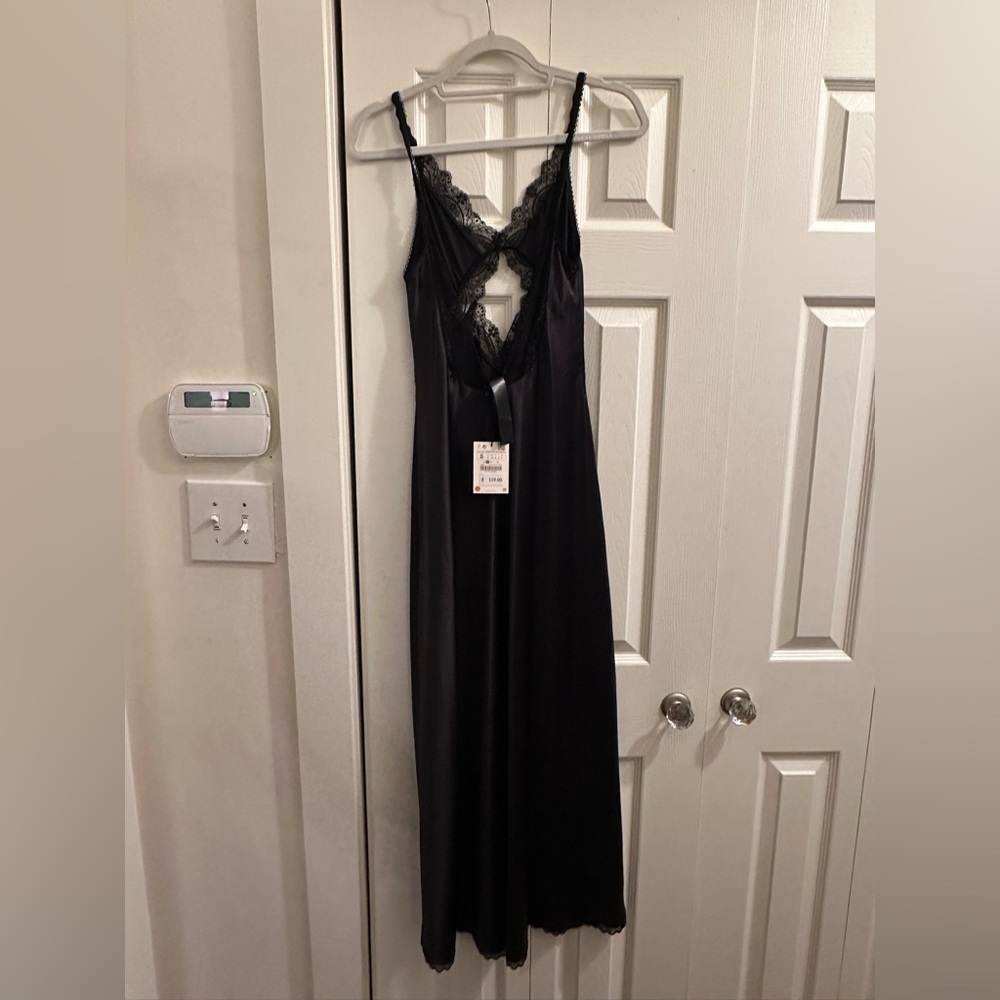 Sexy black maxi dress with cutouts